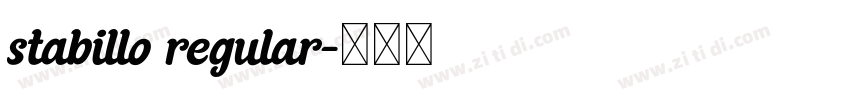 stabillo regular字体转换